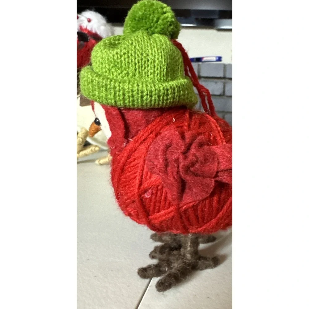 Target Bird Red Green Knit Beanie Hat Spritz Wondershop Ornament